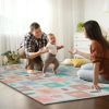 5.9x6.5FT Foldable Baby Play Mat Extra Large Waterproof Activity Playmat For Floor With Carrying Bag Reversible Foam Baby Mat For Babies Toddlers Infa