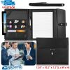 Padfolio Portfolio Folder Business Document Organizer PU Leather Padfolio Holder Case for 9.7" iPad Tablet Business Cards