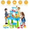 Kid Sand Water Table Toddler Water Activity Table Rain Showers Play Table Toy for 3-6 Years Old Sensory Exercise Friendship Building