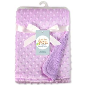 Polar Dot Baby Blanket Blanket Newborn Baby Swaddle Wrap Envelope Bebe Wrap Newborn Baby Bedding Blanket (Option: Purple-102x76cm)