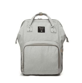Mummy bag multi-function large capacity maternal and child package pregnant women bag mother backpack (Option: Light Gray)